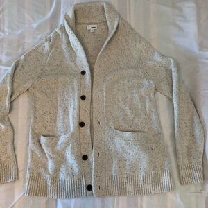 Sonoma Cream Speckled Knit Cardigan Sweater